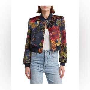 NWT • NORDSTROM • INDUSTRY Floral Bomber Jacket • size small